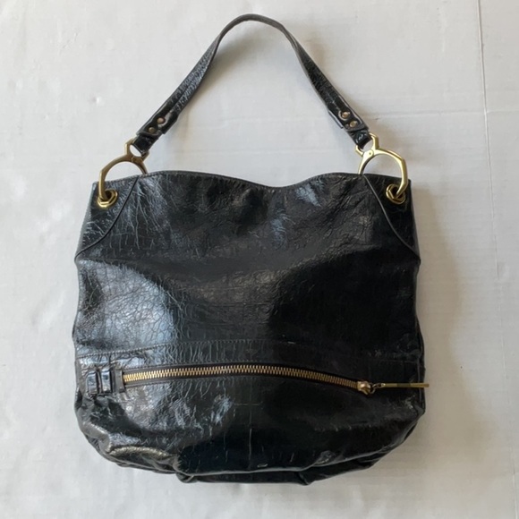 orYany Lucy Croco Leather Hobo bag in black *dust bag included - Picture 1 of 13